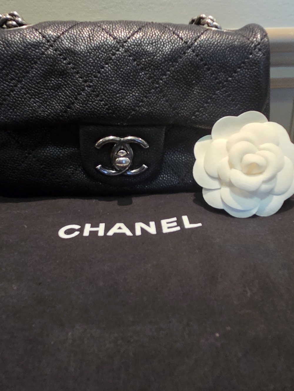 Chanel Black Quilted Leather Mini Flap Bag